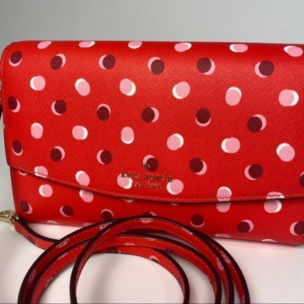 NEW Kate Spade Handbag Laurel Way Winni Red Crossbody Clutch Bag - Picture 2 of 12